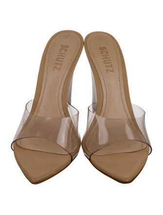 Schutz Leather Slides