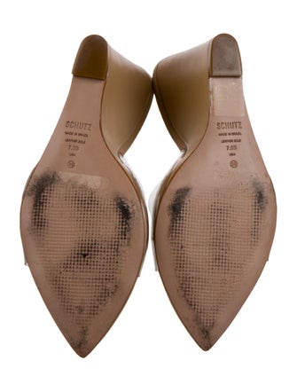 Schutz Leather Slides