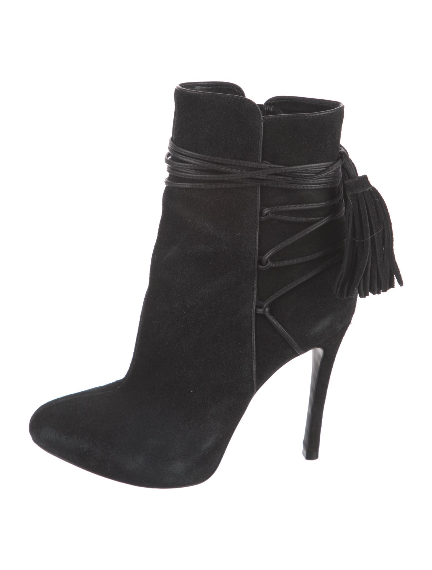 Schutz Suede Tassel Accents Boots