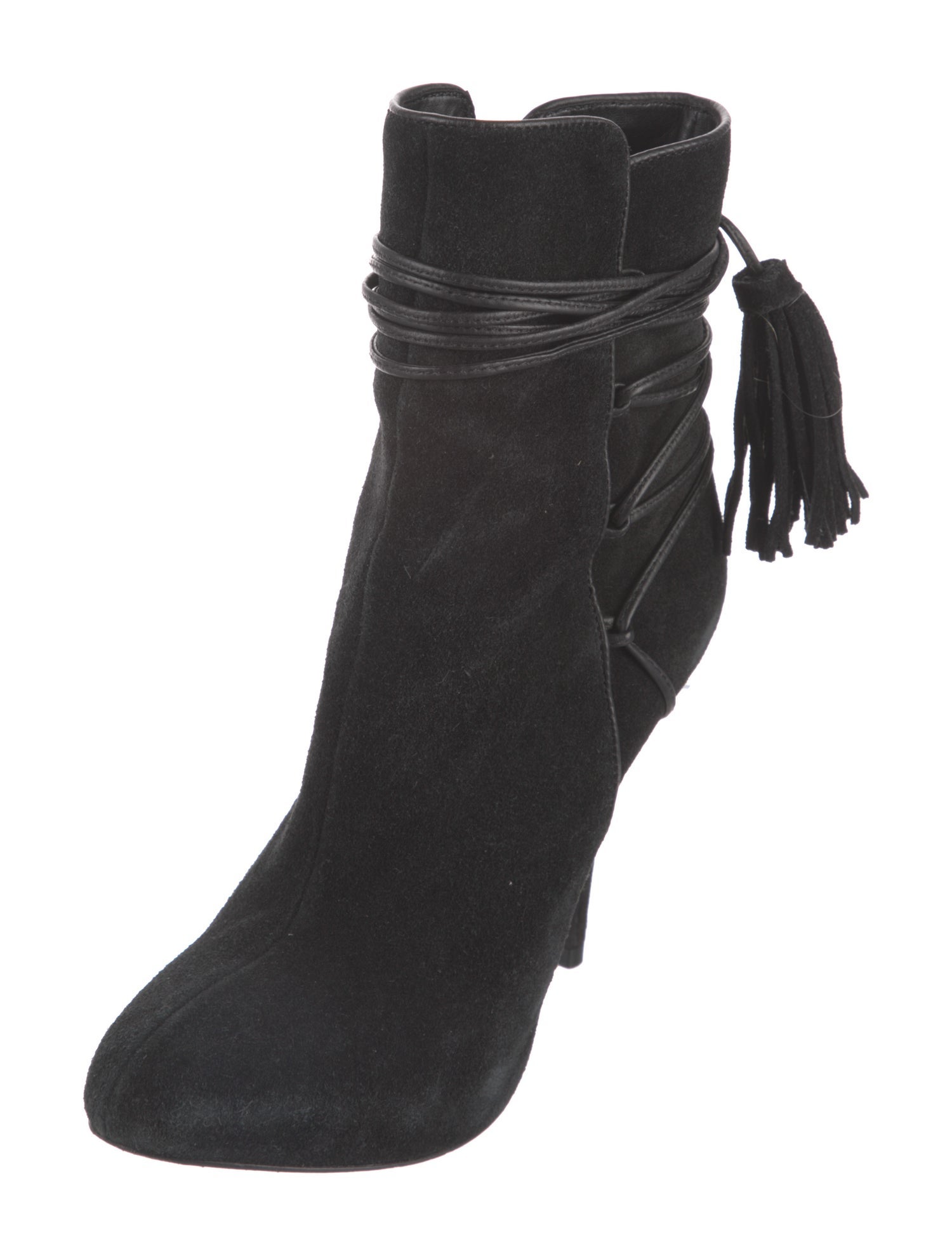 Schutz Suede Tassel Accents Boots