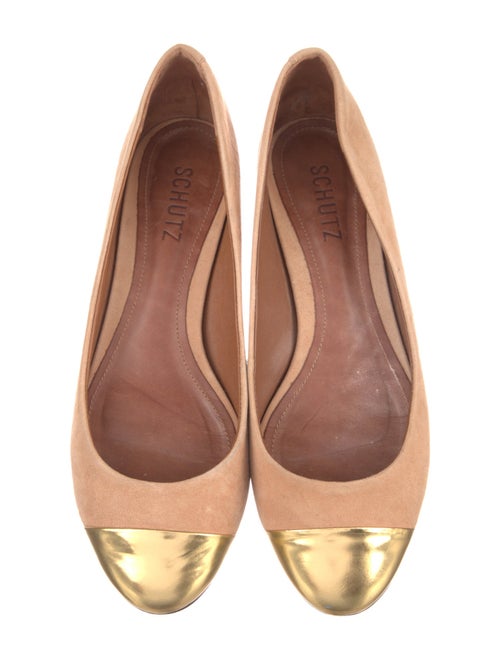 Schutz Suede Colorblock Pattern Flats