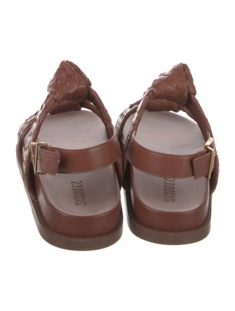 Schutz Leather Slingback Sandals