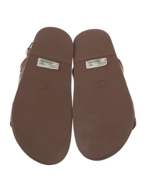 Schutz Leather Slingback Sandals