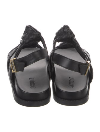 Schutz Leather Slingback Sandals