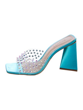 Schutz Crystal Embellishments Mules