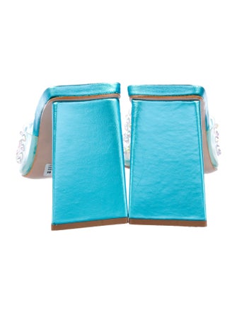 Schutz Crystal Embellishments Mules