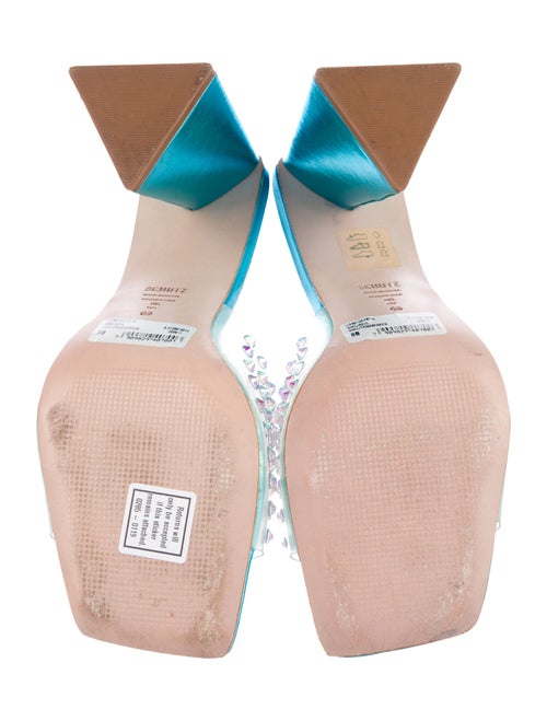 Schutz Crystal Embellishments Mules