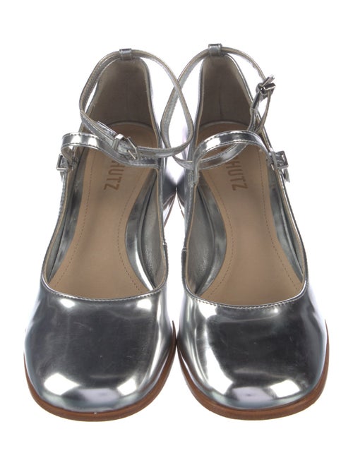 Schutz Patent Leather Glitter Accents Pumps