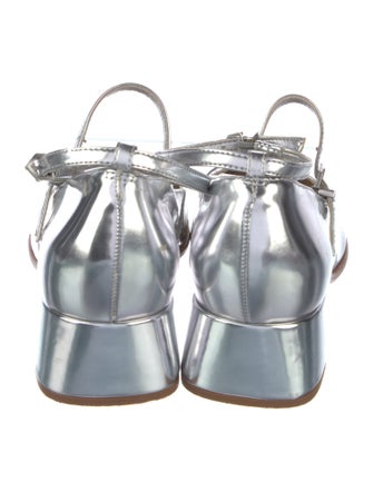 Schutz Patent Leather Glitter Accents Pumps