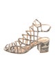Schutz Snakeskin Animal Print Gladiator Sandals