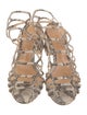 Schutz Snakeskin Animal Print Gladiator Sandals