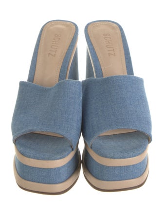 Schutz Denim Slides