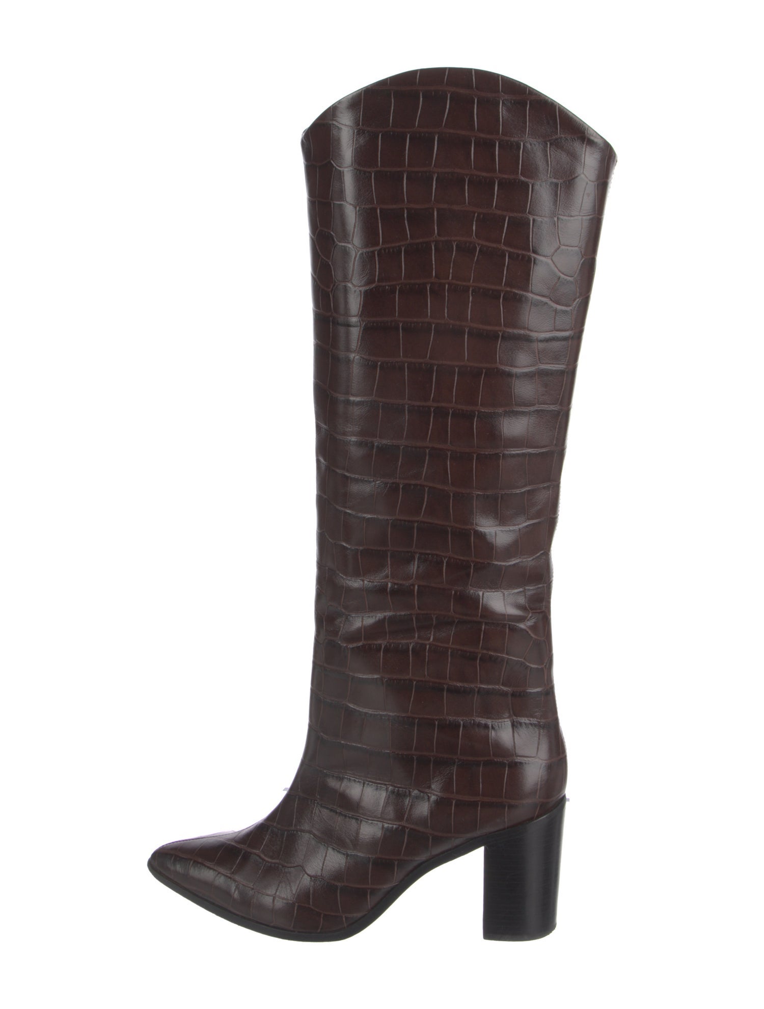 Schutz Crocodile Riding Boots