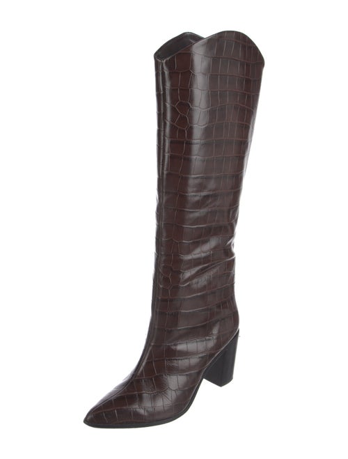 Schutz Crocodile Riding Boots