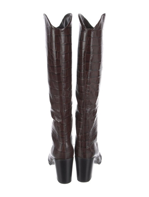 Schutz Crocodile Riding Boots