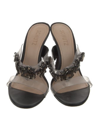 Schutz PVC Crystal Embellishments Slides