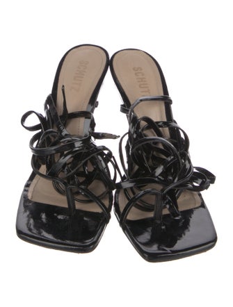 Schutz Patent Leather Sandals