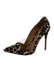 Schutz Satin Animal Print Pumps