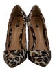 Schutz Satin Animal Print Pumps