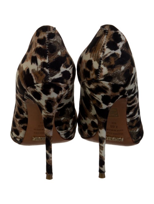 Schutz Satin Animal Print Pumps