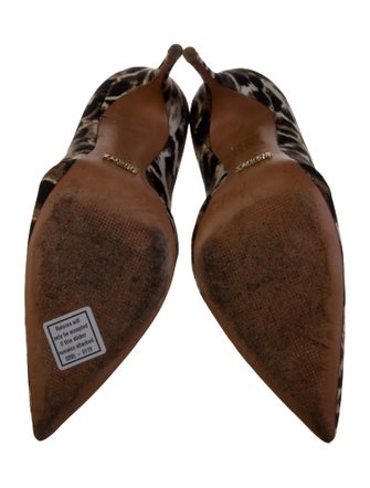 Schutz Satin Animal Print Pumps