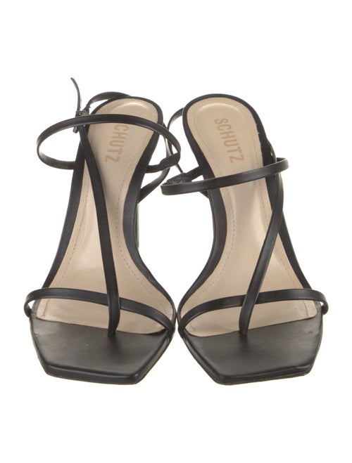 Schutz Leather Slingback Sandals