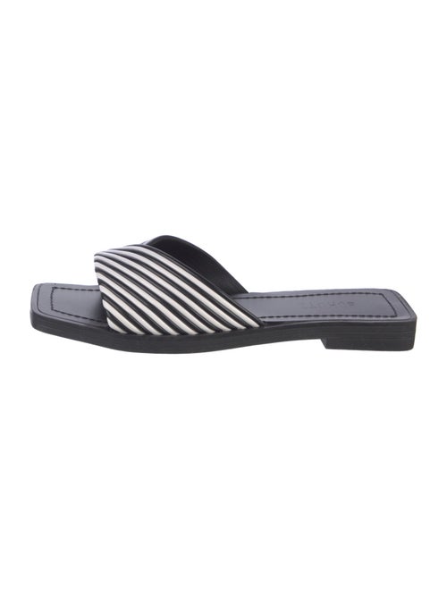Schutz Leather Printed Slides