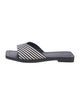 Schutz Leather Printed Slides