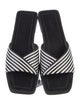 Schutz Leather Printed Slides