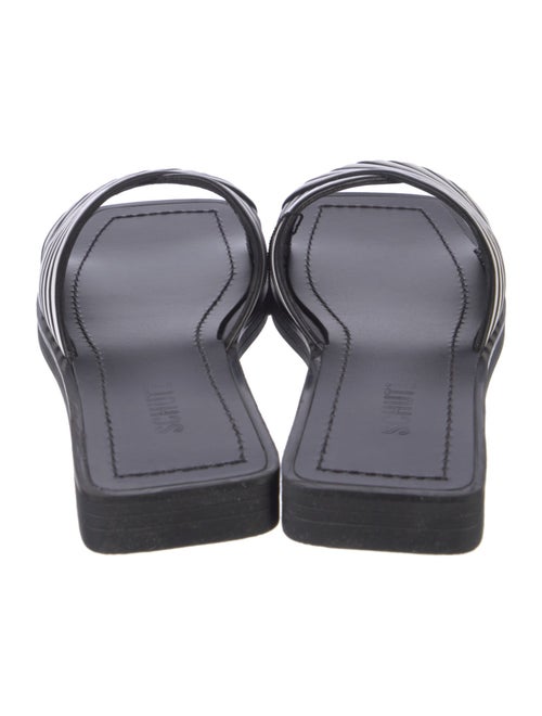 Schutz Leather Printed Slides