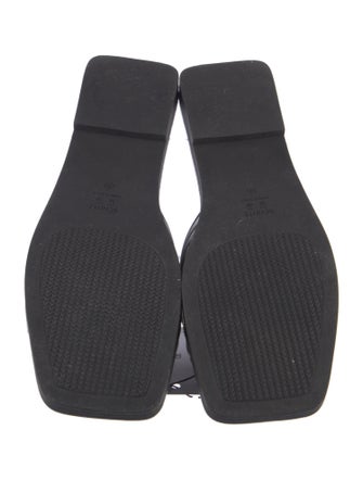 Schutz Leather Printed Slides