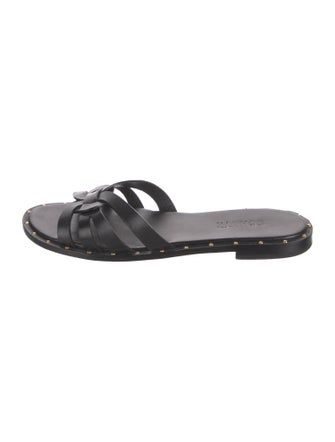 Schutz Leather Slides