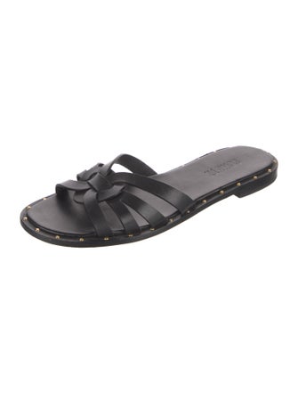 Schutz Leather Slides