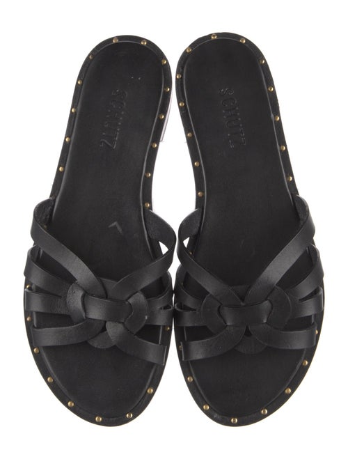 Schutz Leather Slides