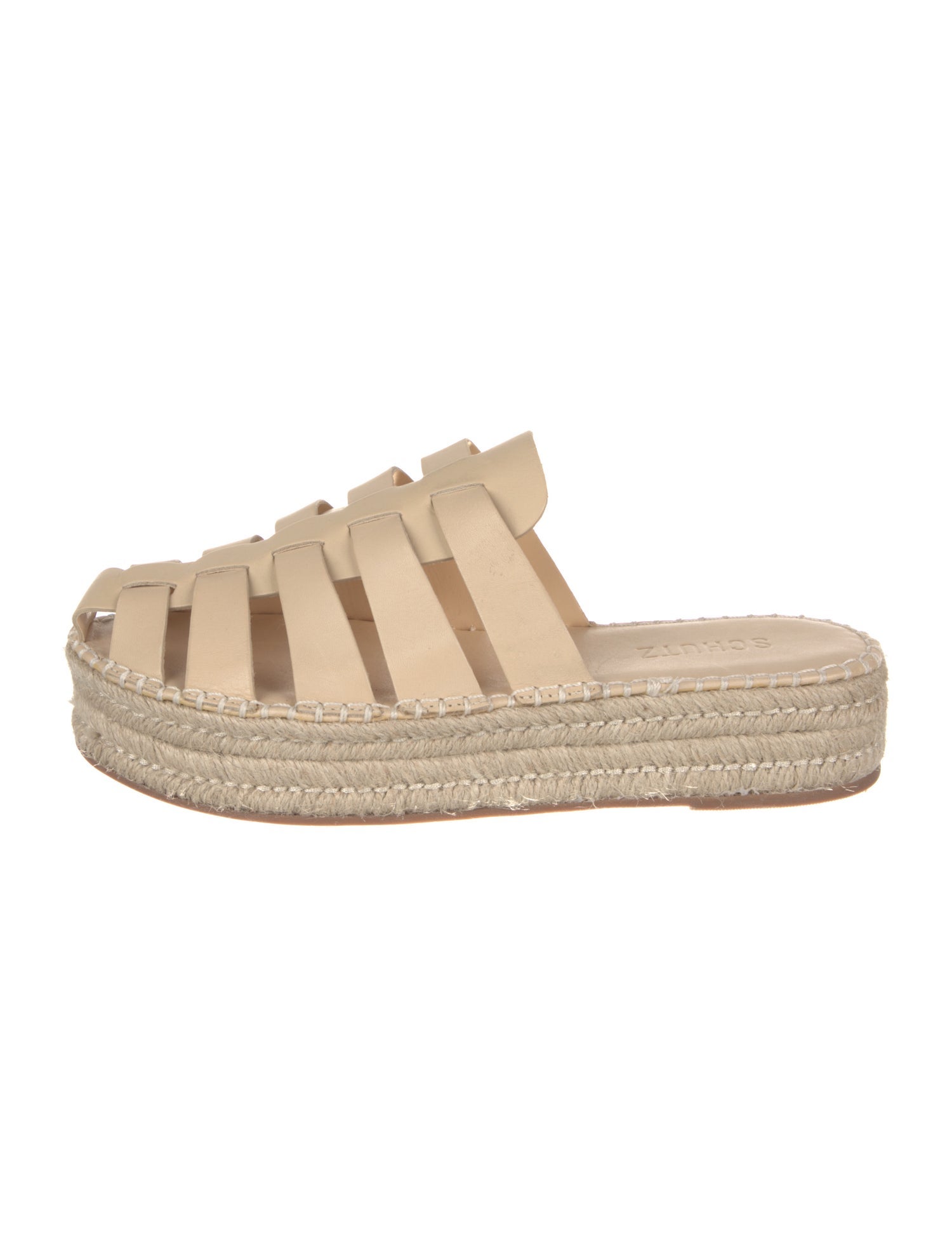 Schutz Leather Espadrilles