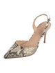 Schutz Embossed Leather Animal Print Slingback Pumps