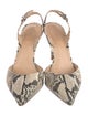 Schutz Embossed Leather Animal Print Slingback Pumps