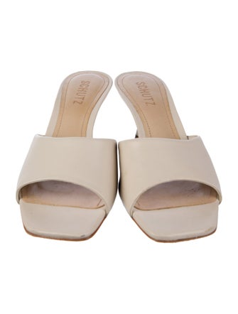 Schutz Leather Slides