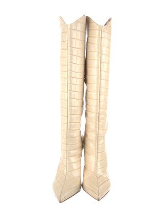 Schutz Embossed Leather Boots