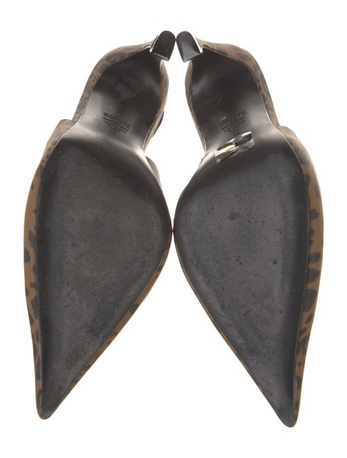 Schutz Leather Animal Print Slingback Pumps
