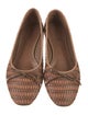 Schutz Leather Printed Ballet Flats