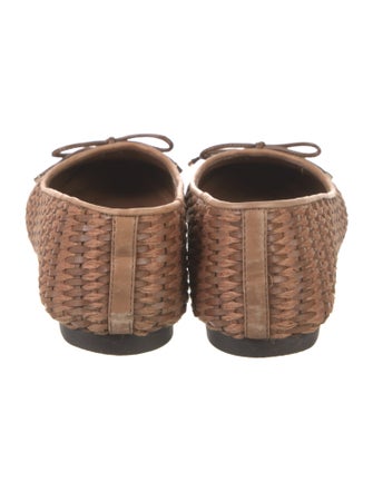 Schutz Leather Printed Ballet Flats