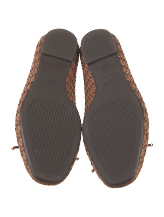 Schutz Leather Printed Ballet Flats