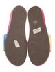 Schutz Leather Colorblock Pattern Slides