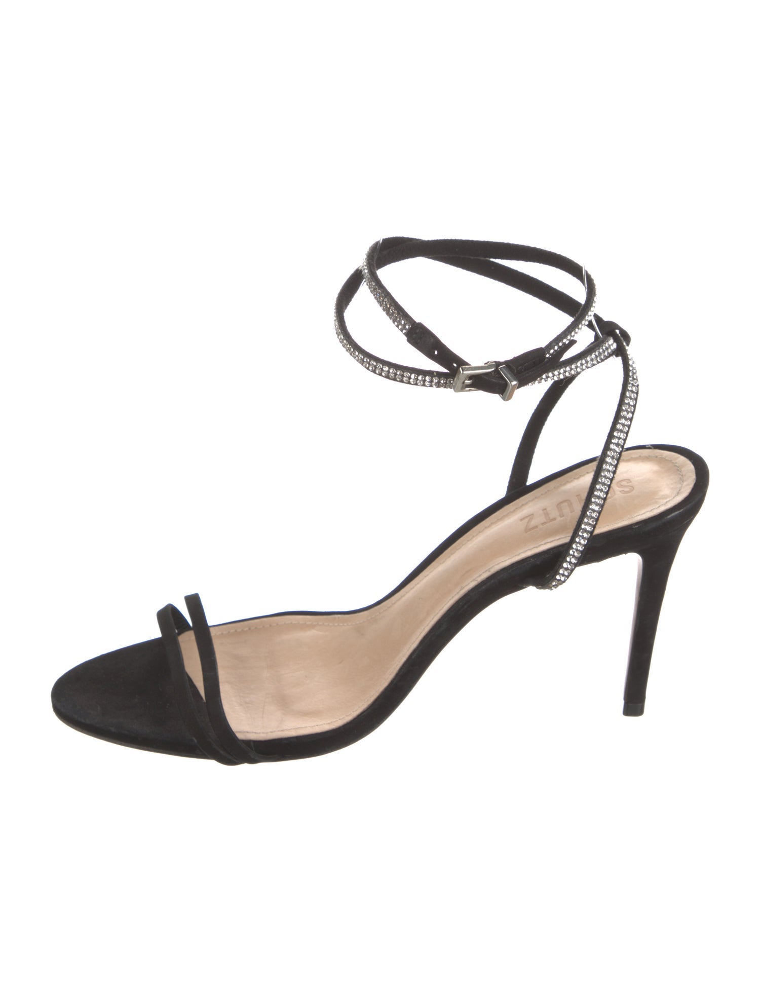 Schutz Suede Animal Print Sandals