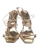Schutz Embossed Leather Sandals