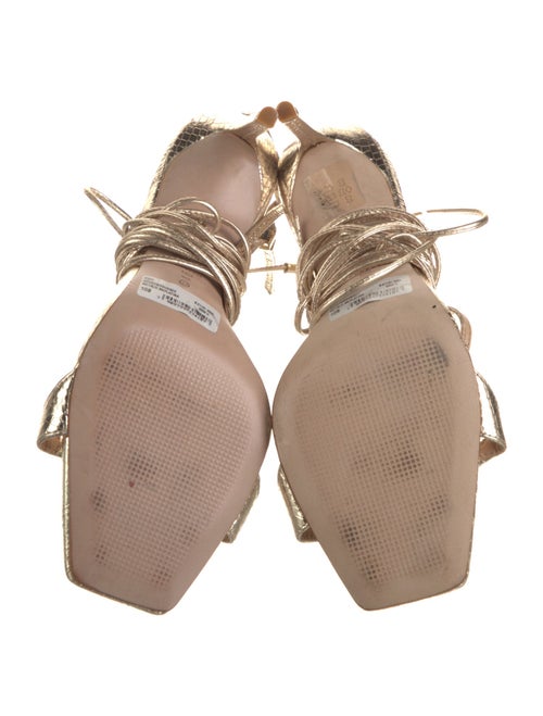 Schutz Embossed Leather Sandals