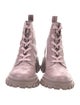 Schutz Embossed Leather Combat Boots