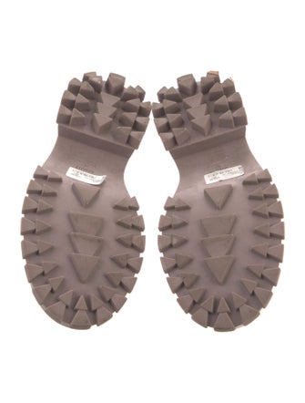 Schutz Embossed Leather Combat Boots