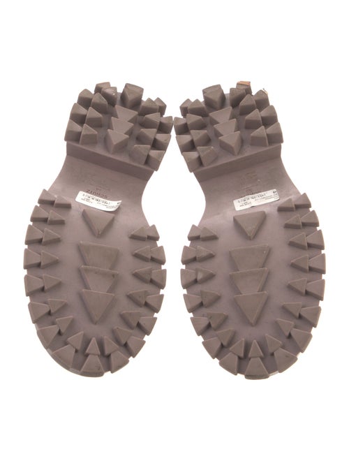 Schutz Embossed Leather Combat Boots